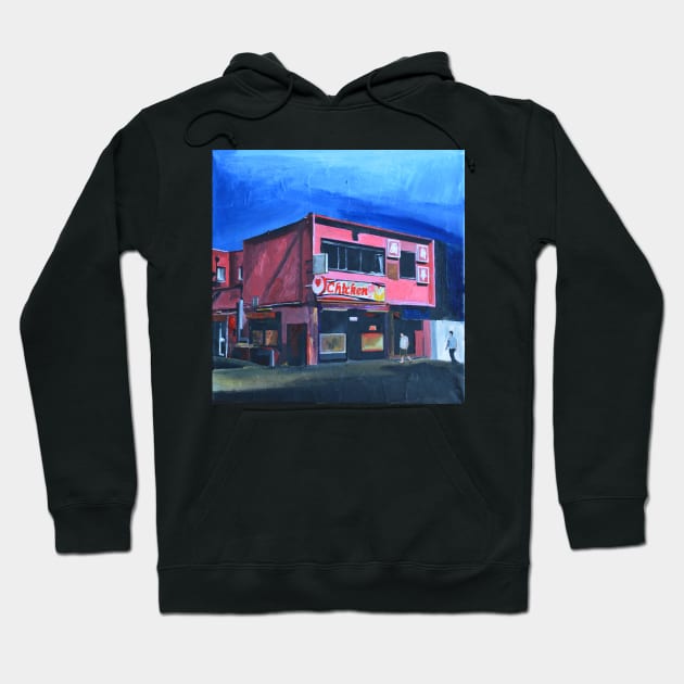 Pink Building, Birmingham, England Hoodie by golan22may